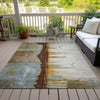 Piper Looms Chantille Abstract ACN2059 Rust Machine Washable Area Rug Outdoor Lifestyle Image Feature