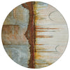 Piper Looms Chantille Abstract ACN2059 Rust Machine Washable Area Rug Round Main Image