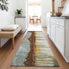 Piper Looms Chantille Abstract ACN2059 Rust Machine Washable Area Rug Runner Lifestyle Image Feature