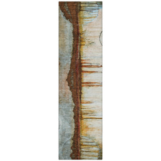 Piper Looms Chantille Abstract ACN2059 Rust Machine Washable Area Rug Runner Main Image