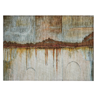 Piper Looms Chantille Abstract ACN2059 Rust Machine Washable Area Rug Scatter Main Image
