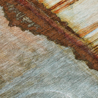 Piper Looms Chantille Abstract ACN2059 Rust Machine Washable Area Rug Swatch Image
