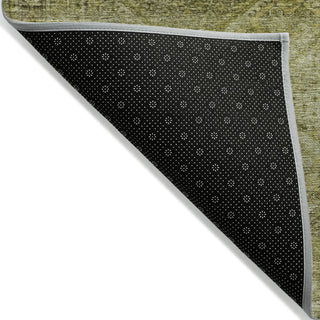 Piper Looms Chantille Geometric ACN2060 Aloe Machine Washable Area Rug Backing Image