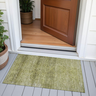 Piper Looms Chantille Geometric ACN2060 Aloe Machine Washable Area Rug Scatter Outdoor Lifestyle Image Feature