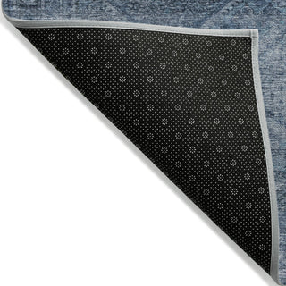 Piper Looms Chantille Geometric ACN2060 Blue Machine Washable Area Rug Backing Image
