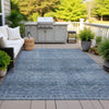 Piper Looms Chantille Geometric ACN2060 Blue Machine Washable Area Rug Outdoor Lifestyle Image Feature
