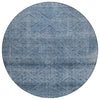 Piper Looms Chantille Geometric ACN2060 Blue Machine Washable Area Rug Round Main Image