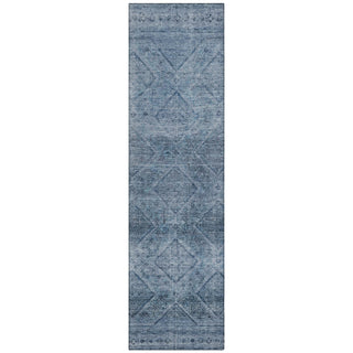 Piper Looms Chantille Geometric ACN2060 Blue Machine Washable Area Rug Runner Main Image