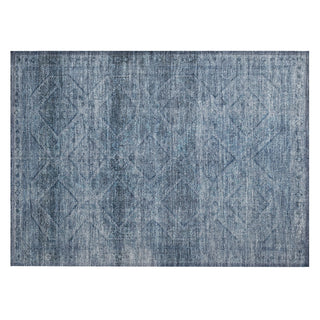 Piper Looms Chantille Geometric ACN2060 Blue Machine Washable Area Rug Scatter Main Image