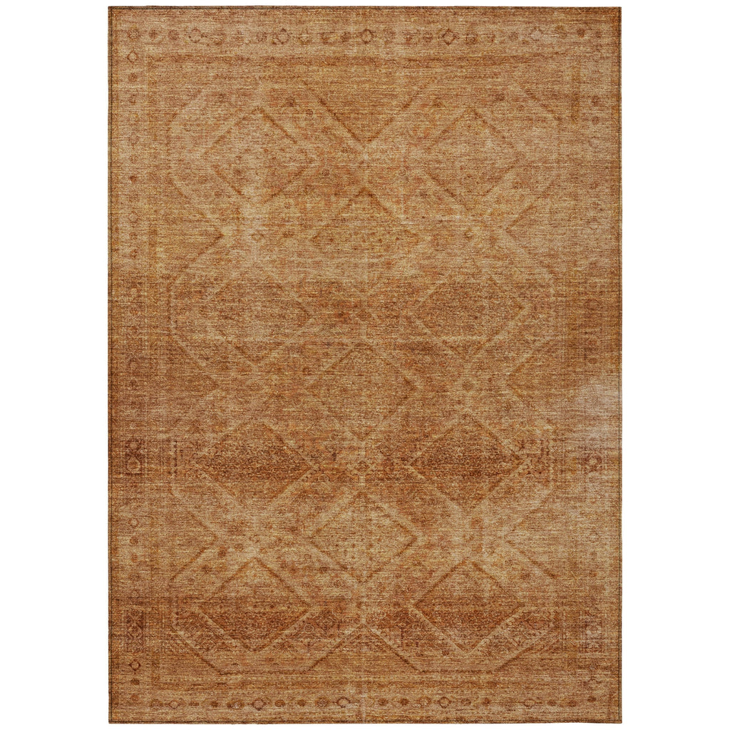 Piper Looms Chantille Geometric ACN2060 Copper Machine Washable Area Rug main image