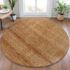 Piper Looms Chantille Geometric ACN2060 Copper Machine Washable Area Rug Round Lifestyle Image Feature