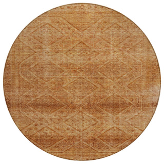 Piper Looms Chantille Geometric ACN2060 Copper Machine Washable Area Rug Round Main Image