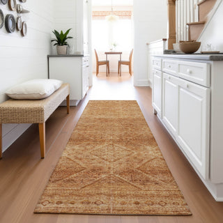 Piper Looms Chantille Geometric ACN2060 Copper Machine Washable Area Rug Runner Lifestyle Image Feature
