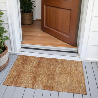 Piper Looms Chantille Geometric ACN2060 Copper Machine Washable Area Rug Scatter Outdoor Lifestyle Image Feature