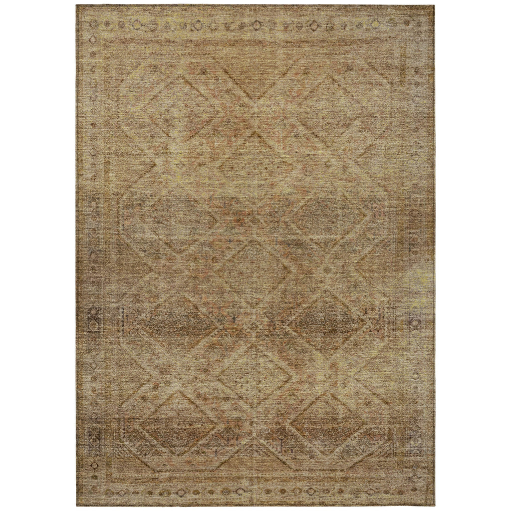 Piper Looms Chantille Geometric ACN2060 Khaki Machine Washable Area Rug main image