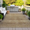 Piper Looms Chantille Geometric ACN2060 Khaki Machine Washable Area Rug Outdoor Lifestyle Image Feature