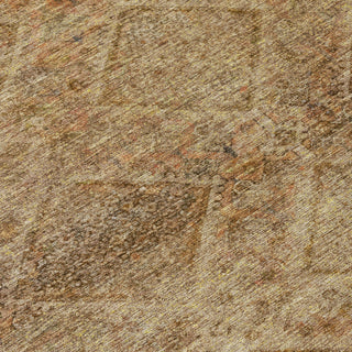 Piper Looms Chantille Geometric ACN2060 Khaki Machine Washable Area Rug Swatch Image