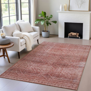 Piper Looms Chantille Geometric ACN2060 Pink Machine Washable Area Rug Lifestyle Image Feature