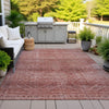 Piper Looms Chantille Geometric ACN2060 Pink Machine Washable Area Rug Outdoor Lifestyle Image Feature