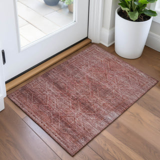Piper Looms Chantille Geometric ACN2060 Pink Machine Washable Area Rug Scatter Lifestyle Image Feature