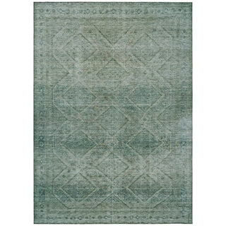 Piper Looms Chantille Geometric ACN2060 Teal Machine Washable Area Rug main image