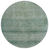 Piper Looms Chantille Geometric ACN2060 Teal Machine Washable Area Rug Round Main Image