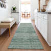 Piper Looms Chantille Geometric ACN2060 Teal Machine Washable Area Rug Runner Lifestyle Image Feature