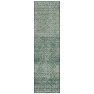Piper Looms Chantille Geometric ACN2060 Teal Machine Washable Area Rug Runner Main Image