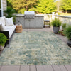 Piper Looms Chantille Abstract ACN2061 Aloe Machine Washable Area Rug Outdoor Lifestyle Image Feature