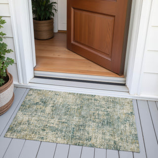 Piper Looms Chantille Abstract ACN2061 Aloe Machine Washable Area Rug Scatter Outdoor Lifestyle Image Feature