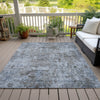 Piper Looms Chantille Abstract ACN2061 Blue Machine Washable Area Rug Outdoor Lifestyle Image Feature