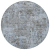 Piper Looms Chantille Abstract ACN2061 Blue Machine Washable Area Rug Round Main Image