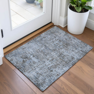 Piper Looms Chantille Abstract ACN2061 Blue Machine Washable Area Rug Scatter Lifestyle Image Feature