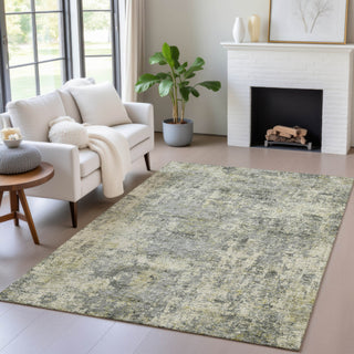 Piper Looms Chantille Abstract ACN2061 Pewter Machine Washable Area Rug Lifestyle Image Feature