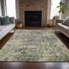 Piper Looms Chantille Abstract ACN2061 Pewter Machine Washable Area Rug Lifestyle Image Feature