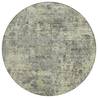 Piper Looms Chantille Abstract ACN2061 Pewter Machine Washable Area Rug Round Main Image