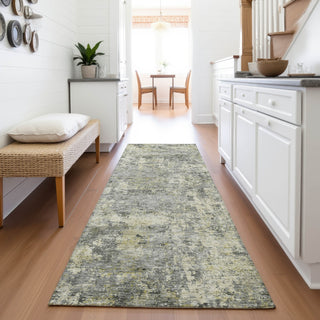 Piper Looms Chantille Abstract ACN2061 Pewter Machine Washable Area Rug Runner Lifestyle Image Feature