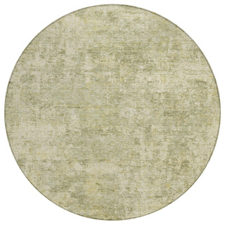 Piper Looms Chantille Abstract ACN2061 Sage Machine Washable Area Rug Round Main Image
