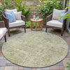 Piper Looms Chantille Abstract ACN2061 Sage Machine Washable Area Rug Round Outdoor Lifestyle Image Feature
