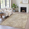 Piper Looms Chantille Abstract ACN2061 Taupe Machine Washable Area Rug Lifestyle Image Feature