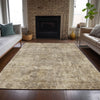 Piper Looms Chantille Abstract ACN2061 Taupe Machine Washable Area Rug Lifestyle Image Feature