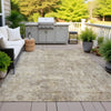 Piper Looms Chantille Abstract ACN2061 Taupe Machine Washable Area Rug Outdoor Lifestyle Image Feature