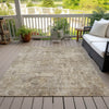 Piper Looms Chantille Abstract ACN2061 Taupe Machine Washable Area Rug Outdoor Lifestyle Image Feature