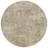 Piper Looms Chantille Abstract ACN2061 Taupe Machine Washable Area Rug Round Main Image