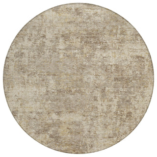 Piper Looms Chantille Abstract ACN2061 Taupe Machine Washable Area Rug Round Main Image