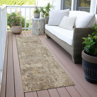 Piper Looms Chantille Abstract ACN2061 Taupe Machine Washable Area Rug Runner Outdoor Lifestyle Image Feature