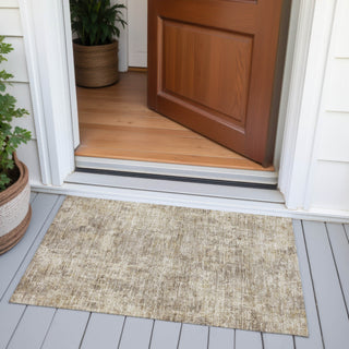 Piper Looms Chantille Abstract ACN2061 Taupe Machine Washable Area Rug Scatter Outdoor Lifestyle Image Feature