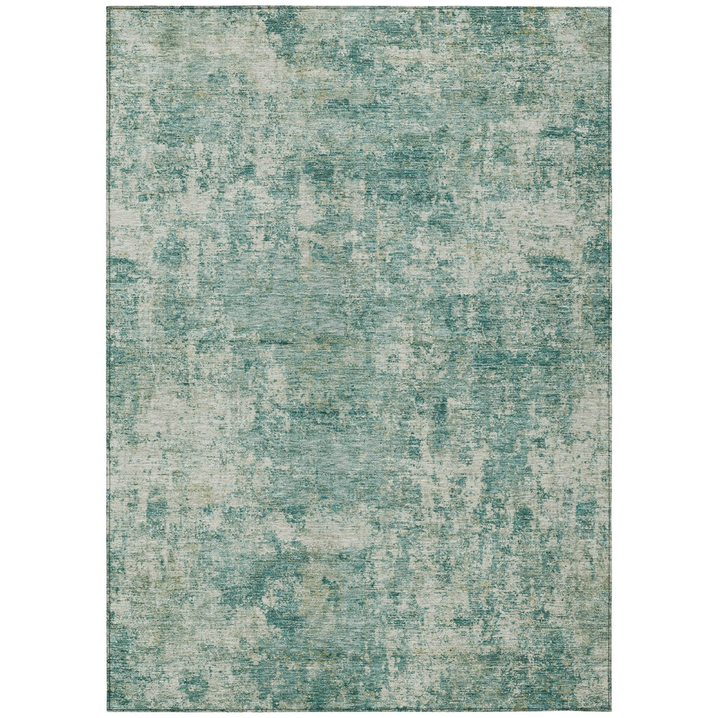 Piper Looms Chantille Abstract ACN2061 Teal Machine Washable Area Rug main image
