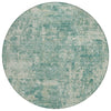 Piper Looms Chantille Abstract ACN2061 Teal Machine Washable Area Rug Round Main Image
