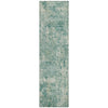 Piper Looms Chantille Abstract ACN2061 Teal Machine Washable Area Rug Runner Main Image